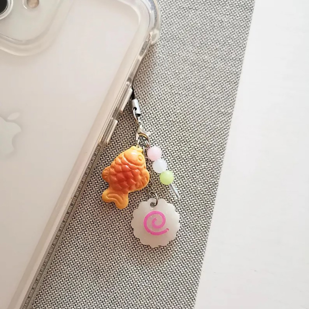 Tteokbokki Rice Cake - Leuke Japanse straatvoedsel telefoon Lanyard Charms