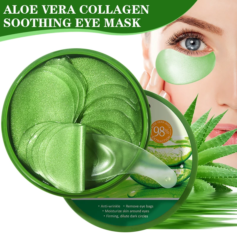 Sheet Mask Collagen - 60 stks Aloë Vera Collageen Oogmasker
