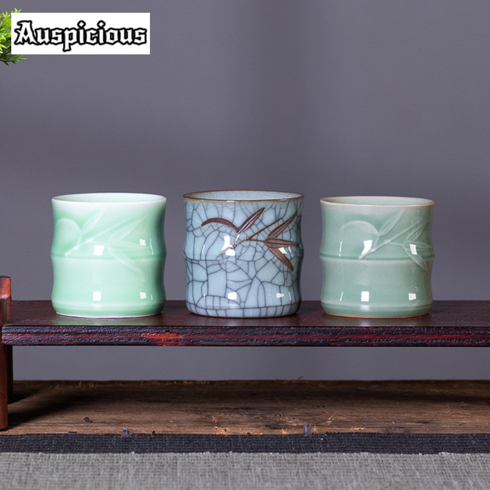 70Ml Creatieve Bamboe Bladvorm - Celadon Ceramic Cup recensie en prijs